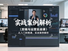 剪辑与运营实战课，从入门到精通，实战案例解析（更新2026）