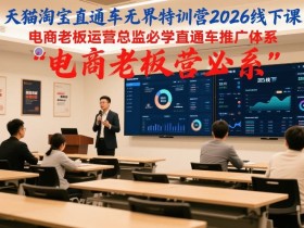 天猫淘宝直通车无界特训营2026线下课，电商老板运营总监必学直通车推广体系