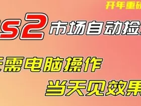 CS2市场自动捡漏项目，无需电脑操作，无需进入游戏，当天见效果，支持任何形式验证【揭秘】