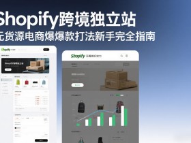 Shopify跨境独立站无货源电商爆款打法新手完全指南