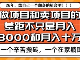 为什么卖项目能轻松月入10个W,而做项目却真正賺不到什么钱?原因竟然是这个!【揭秘】