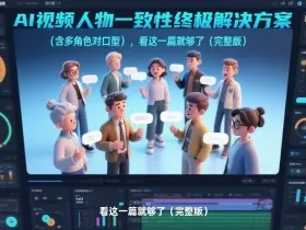 AI视频人物一致性终极解决方案（含多角色对口型），看这一篇就够了（完整版）