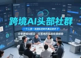 跨境AI头部社群，一个人顶一支团队的时代真正的开始了，分享跨境AI前沿，可落地的实战经验