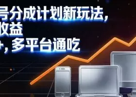 视频号分成计划新玩法，日均收益8张，多平台通吃