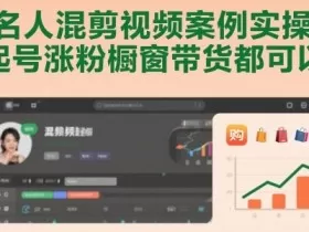名人混剪视频案例实操，起号涨粉橱窗带货都可以