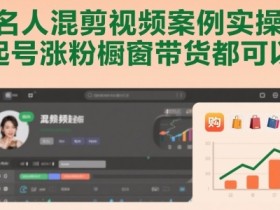 名人混剪视频案例实操,起号涨粉橱窗带货都可以