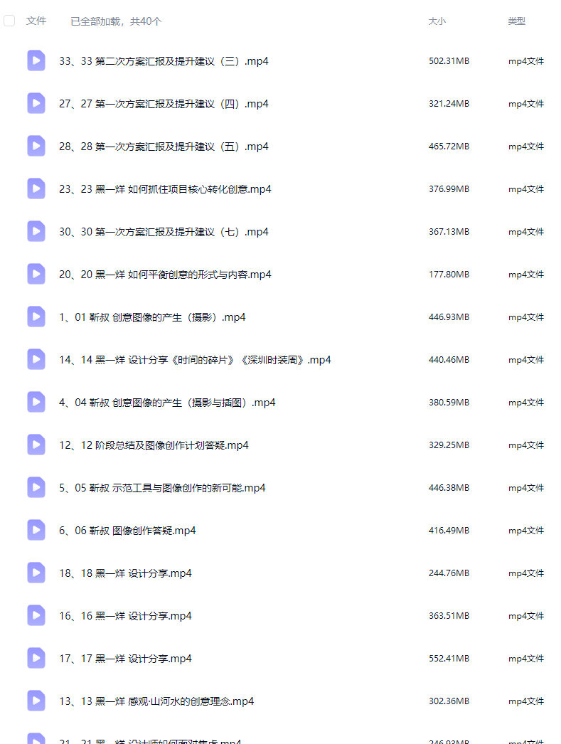 靳埭强图像设计课【画质不错只有视频】