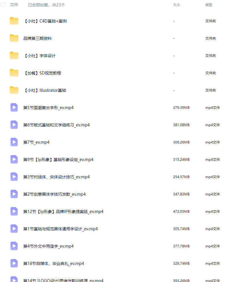 木松子旭品牌设计综合全能班第3期2024年结课【画质高清有素材】