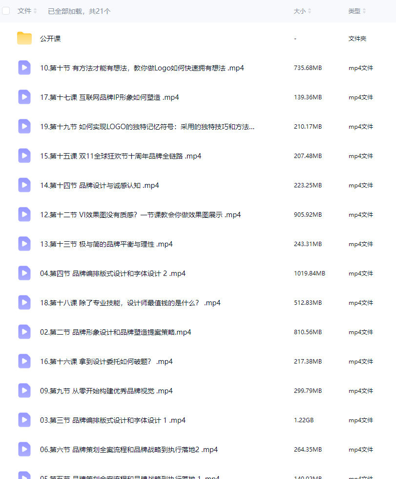 数艺设商业品牌设计系统特训营2024【画质高清只有视频】