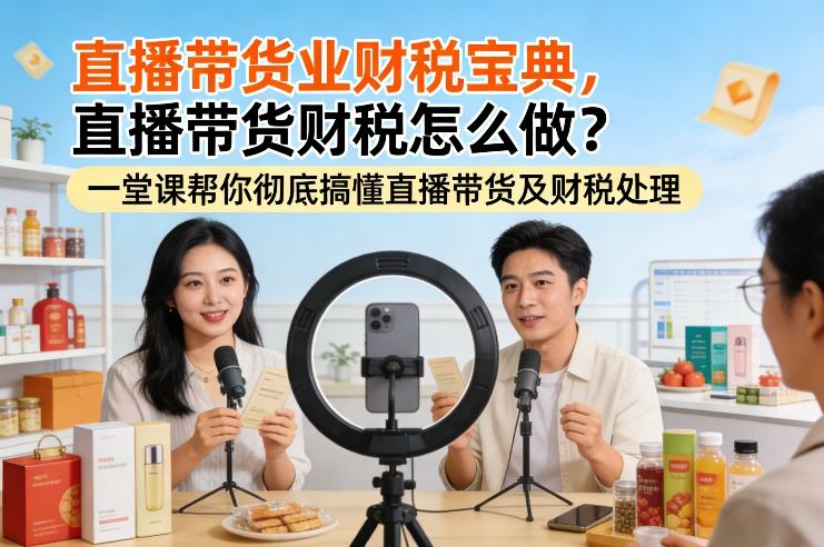 直播带货业财税宝典,直播带货财税怎么做?一堂课帮你彻底搞懂直播带货及财税处理