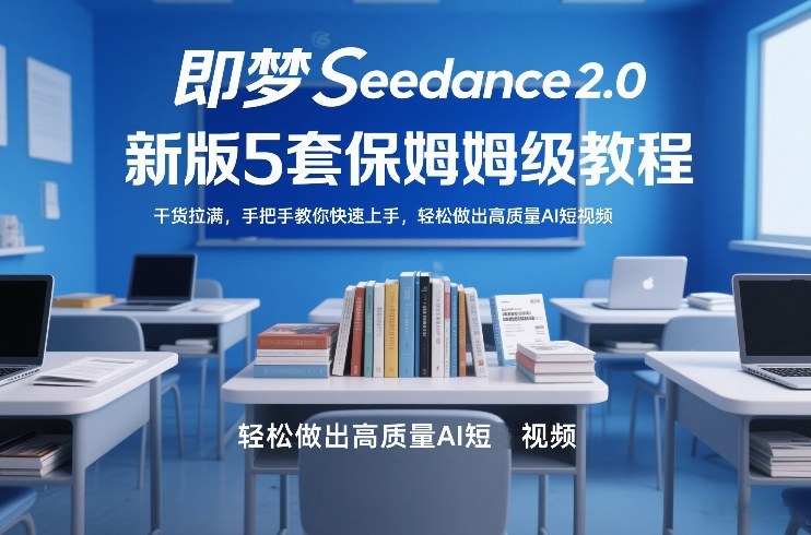 即梦Seedance2.0新版5套保姆级教程,干货拉满,手把手教你快速上手,轻松做出高质量AI短视频