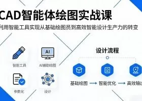 CAD智能体绘图实战课，利用智能工具，实现从基础绘图员到高效智能设计生产力的转变
