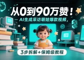 从0到90万赞：AI生成采访萌娃爆款视频，3步拆解+保姆级教程