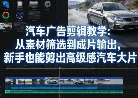 汽车广告剪辑教学：从素材筛选到成片输出，新手也能剪出高级感汽车大片