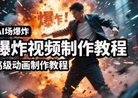 AI场景爆炸视频制作教程，利用人物实拍视频制作出高级的动画特效