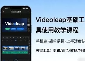 Videoleap基础工具使用教学课程，手机端视频剪辑教学，简单易懂，上手速度快