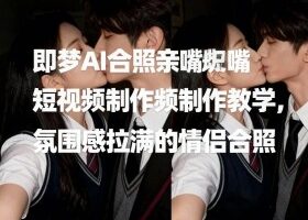 即梦AI合照亲嘴短视频制作教学，氛围感拉满的情侣合照