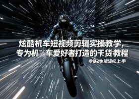 炫酷机车短视频剪辑实操教学，专为机车爱好者打造的干货教程，零基础也能轻松上手