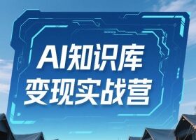AI知识库变现实战营，不会做产品？不会变现？不会做内容？这一套，让你马上能卖+未来能做