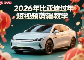 比亚迪过年短视频剪辑教学，车企短视频过年剪辑方案