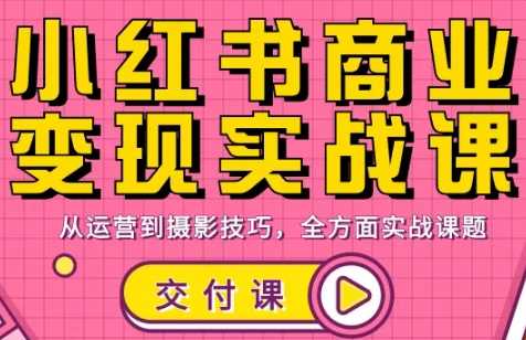 饭饭老师·小红书商业变现实战课