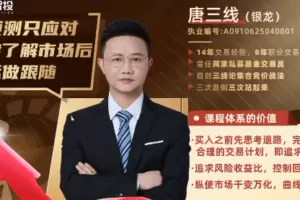 唐银龙(唐三线)三线论集合竞价实战复盘训练课