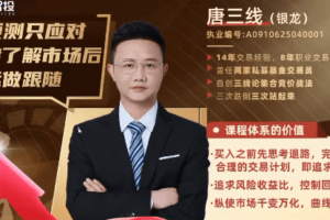 唐银龙(唐三线)三线论集合竞价实战复盘训练课
