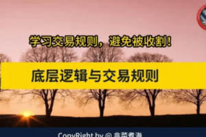 韭菜煮海《交易底层逻辑与交易规则》，股市进阶必修课