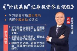 德财院赵勝赵胜-价值基因证券投资体系股票交易课程小班课