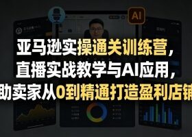 亚马逊实操通关训练营，直播实战教学与AI应用，助卖家从0到精通打造盈利店铺（更新3月）