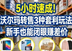5小时速成！沃尔玛转售3种套利玩法，新手也能闭眼賺差价