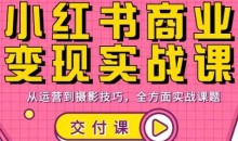 饭饭老师·小红书商业变现实战课