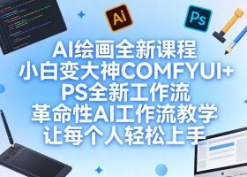 AI绘画全新课程，小白变大神COMFYUI+PS全新工作流，革命性AI工作流教学，让每个人轻松上手