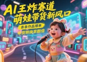 AI王炸赛道，萌娃带货新风口，条条作品爆单，带货转换率翻倍，核心逻辑拆解