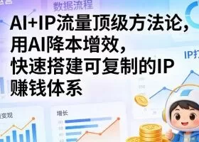 AI+IP流量顶级方法论，用AI降本增效，快速搭建可复制的IP賺钱体系