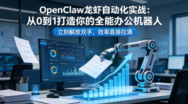 OpenClaw龙虾自动化实战:从0到1打造你的全能办公机器人,立刻解放双手,效率直接拉满