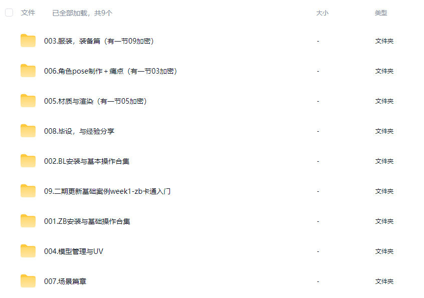 吖松SONG3D卡通角色建模第1期2024【画质不错有素材】