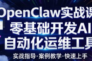 OpenClaw实战课：零基础开发AI自动化运维工具