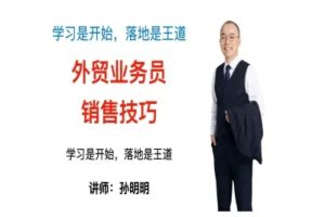 外贸业务员销售技巧 孙明明跨境业务教程