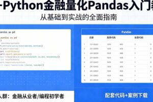 AI+Python金融量化Pandas入门教程