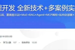 LLM应用全流程开发 全新技术+多案例实战+私有化部署