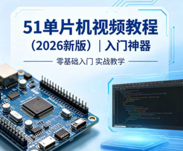 51单片机视频教程(2026新版)入门神器