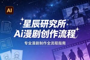 星辰研究所AI漫剧创作流程，专业漫剧制作全流程指南