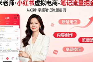 多米老师·小红书虚拟电商-笔记流量掘金课