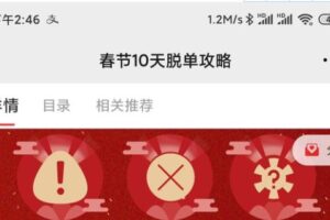 旭旭《春节十天脱单攻略》