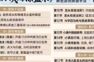 钱坤大学堂小满先生新龙头顶级操盘术系统课+小班课+指标资料