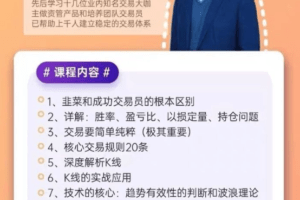 阚辉凯核心交易技术+核心交易理念