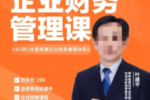 叶建平：从0到1全面搭建企业财务管理体系