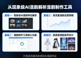 从现象级AI漫剧解析漫剧制作工具，四大篇幅带你了解漫剧，打造高流量高质感的AI漫剧作品
