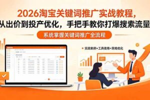 2026淘宝关键词推广实战教程，手把手教你打爆搜索流量